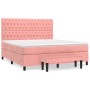 Cama box spring con colchón terciopelo rosa 180x200 cm de , Camas y somieres - Ref: Foro24-3138042, Precio: 649,17 €, Descuen...