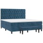 Cama box spring con colchón terciopelo azul oscuro 160x200 cm de , Camas y somieres - Ref: Foro24-3138035, Precio: 607,46 €, ...