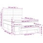 Cama box spring con colchón terciopelo azul oscuro 140x200 cm de , Camas y somieres - Ref: Foro24-3138089, Precio: 510,81 €, ...