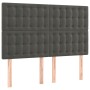 Cama box spring con colchón terciopelo gris oscuro 140x190 cm de , Camas y somieres - Ref: Foro24-3138080, Precio: 551,71 €, ...