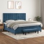 Cama box spring con colchón terciopelo azul oscuro 200x200 cm de , Camas y somieres - Ref: Foro24-3138107, Precio: 767,45 €, ...