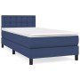 Cama box spring con colchón tela azul 90x190 cm de , Camas y somieres - Ref: Foro24-3140343, Precio: 318,41 €, Descuento: %