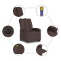 Sillón reclinable de masaje eléctrico tela marrón oscuro en Sillones | Comprar online en Foru.es