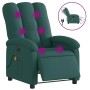 Sillón reclinable de masaje eléctrico tela verde oscuro en Sillones | Comprar online en Foru.es