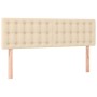 Cama box spring con colchón tela color crema 140x200 cm de , Camas y somieres - Ref: Foro24-3140942, Precio: 446,94 €, Descue...