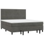 Cama box spring con colchón terciopelo gris oscuro 180x200 cm de , Camas y somieres - Ref: Foro24-3137978, Precio: 614,89 €, ...