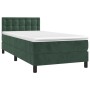 Cama box spring con colchón terciopelo verde oscuro 80x200 cm de , Camas y somieres - Ref: Foro24-3141512, Precio: 262,40 €, ...