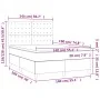 Box spring bed with light gray fabric mattress 140x190 cm by , Beds and slatted bases - Ref: Foro24-3142089, Price: 511,71 €,...