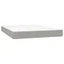 Box spring bed with light gray fabric mattress 140x200 cm by , Beds and slatted bases - Ref: Foro24-3142657, Price: 489,05 €,...