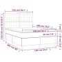 Box spring bed with light gray fabric mattress 140x200 cm by , Beds and slatted bases - Ref: Foro24-3142657, Price: 489,05 €,...