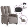 Sillón reclinable de masaje eléctrico tela gris taupe en Sillones | Comprar online en Foru.es