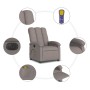 Sillón reclinable de masaje eléctrico tela gris taupe en Sillones | Comprar online en Foru.es