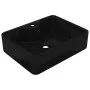 Square ceramic sink with black faucet/drain hole by vidaXL, Sinks - Ref: Foro24-141937, Price: 77,74 €, Discount: %