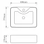 Quadratisches Keramikwaschbecken mit schwarzem Wasserhahn/Abflussloch von vidaXL, Sinkt - Ref: Foro24-141937, Preis: 77,74 €,...