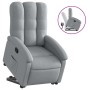 Sillón reclinable elevable de tela gris claro en Sillones | Comprar online en Foru.es