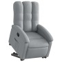 Sillón reclinable elevable de tela gris claro en Sillones | Comprar online en Foru.es