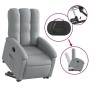 Sillón reclinable elevable de tela gris claro en Sillones | Comprar online en Foru.es
