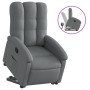 Sillón reclinable elevable de tela gris oscuro en Sillones | Comprar online en Foru.es