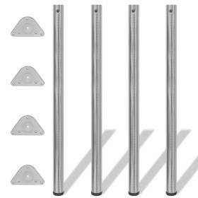 4 Patas de mesa ajustables en alturas 1100 mm color níquel pulido de vidaXL, Patas para mesas - Ref: Foro24-242147, Precio: 6...
