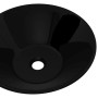 Lavabo de cerámica negro redondo de vidaXL, Lavabos - Ref: Foro24-141927, Precio: 62,10 €, Descuento: %