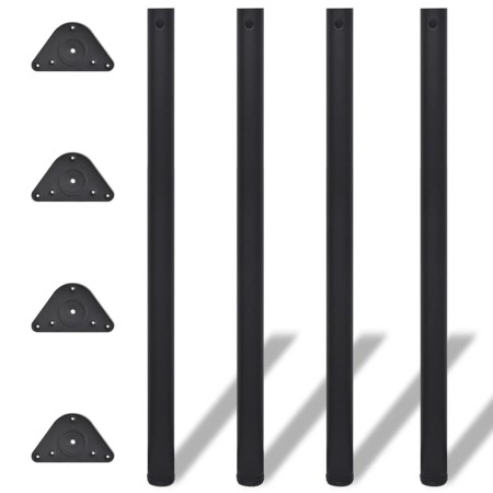 Patas de mesa ajustables en 4 alturas negro 1100 mm de vidaXL, Patas para mesas - Ref: Foro24-242150, Precio: 65,33 €, Descue...