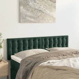 Cabeceros 2 unidades terciopelo verde oscuro 72x5x78/88 cm de , Cabeceros y pies de cama - Ref: Foro24-346473, Precio: 67,98 ...