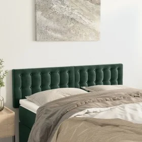 Cabeceros 2 unidades terciopelo verde oscuro 72x5x78/88 cm de , Cabeceros y pies de cama - Ref: Foro24-346473, Precio: 65,93 ...