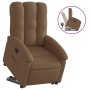 Sillón reclinable elevable de tela marrón en Sillones | Comprar online en Foru.es