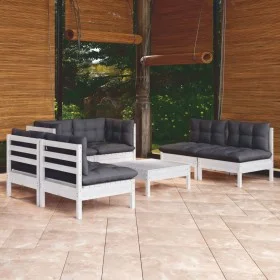 7-piece garden furniture set with solid pine wood and cushions by , Garden sets - Ref: Foro24-3096215, Price: 570,94 €, Disco...