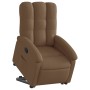 Sillón reclinable elevable de tela marrón en Sillones | Comprar online en Foru.es