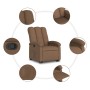 Sillón reclinable elevable de tela marrón en Sillones | Comprar online en Foru.es