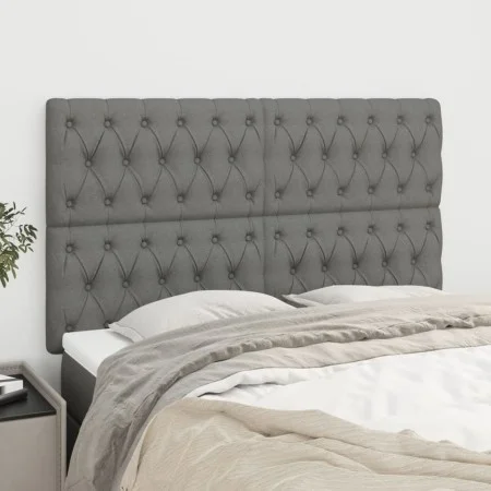 Headboards 4 units dark gray fabric 72x5x78/88 cm by , Headboards and footboards - Ref: Foro24-3116765, Price: 122,14 €, Disc...