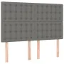Headboards 4 units dark gray fabric 72x5x78/88 cm by , Headboards and footboards - Ref: Foro24-3116765, Price: 122,14 €, Disc...