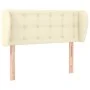 Cabecero de cuero sintético color crema 83x23x78/88 cm de , Cabeceros y pies de cama - Ref: Foro24-3117218, Precio: 52,44 €, ...