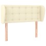 Cabecero de cuero sintético color crema 83x23x78/88 cm de , Cabeceros y pies de cama - Ref: Foro24-3117218, Precio: 53,29 €, ...