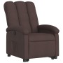 Sillón reclinable elevable tela marrón oscuro en Sillones | Comprar online en Foru.es
