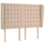 Cabecero con orejas cuero sintético capuchino 147x23x118/128 cm de , Cabeceros y pies de cama - Ref: Foro24-3118051, Precio: ...