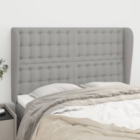 Cabecero con orejas de tela gris claro 147x23x118/128 cm de , Cabeceros y pies de cama - Ref: Foro24-3118388, Precio: 125,49 ...