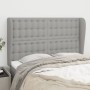 Cabecero con orejas de tela gris claro 147x23x118/128 cm de , Cabeceros y pies de cama - Ref: Foro24-3118388, Precio: 125,49 ...