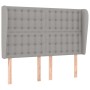 Cabecero con orejas de tela gris claro 147x23x118/128 cm de , Cabeceros y pies de cama - Ref: Foro24-3118388, Precio: 125,49 ...