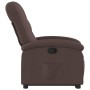Sillón reclinable elevable tela marrón oscuro en Sillones | Comprar online en Foru.es