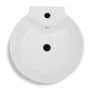 Runder Keramikboden Waschbecken hohl für weißen Wasserhahn/Abfluss von vidaXL, Sinkt - Ref: Foro24-141942, Preis: 287,19 €, R...