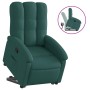 Sillón reclinable elevable tela verde oscuro en Sillones | Comprar online en Foru.es