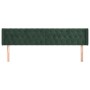 Cabecero de terciopelo verde oscuro 203x16x78/88 cm de , Cabeceros y pies de cama - Ref: Foro24-3119173, Precio: 103,90 €, De...