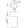 Lavabo de pie redondo de cerámica hueco de grifo/desagüe blanco de vidaXL, Lavabos - Ref: Foro24-141942, Precio: 287,19 €, De...