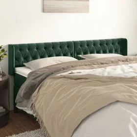 Dark green velvet headboard 183x16x78/88 cm by , Headboards and footboards - Ref: Foro24-3119167, Price: 103,61 €, Discount: %