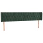Cabecero de terciopelo verde oscuro 183x16x78/88 cm de , Cabeceros y pies de cama - Ref: Foro24-3119167, Precio: 100,32 €, De...