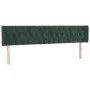 Cabecero de terciopelo verde oscuro 183x16x78/88 cm de , Cabeceros y pies de cama - Ref: Foro24-3119167, Precio: 103,61 €, De...