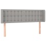 Cabecero de tela gris claro 147x16x78/88 cm de , Cabeceros y pies de cama - Ref: Foro24-3119200, Precio: 67,13 €, Descuento: %