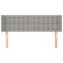 Cabecero de tela gris claro 147x16x78/88 cm de , Cabeceros y pies de cama - Ref: Foro24-3119200, Precio: 67,13 €, Descuento: %